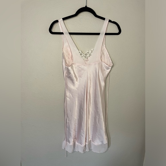 Vintage Linea Donatella pink Bridal Embroidered Pearl Robe Chemise Slip Set - Picture 6 of 14